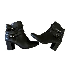 Liz Claiborne Black Ankle Boots Size 9.5‎
